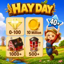 ⚜️Lv 40💎0-100 钻石💰1000 万金币🏠1000+ 谷仓🌾500+ 筒仓