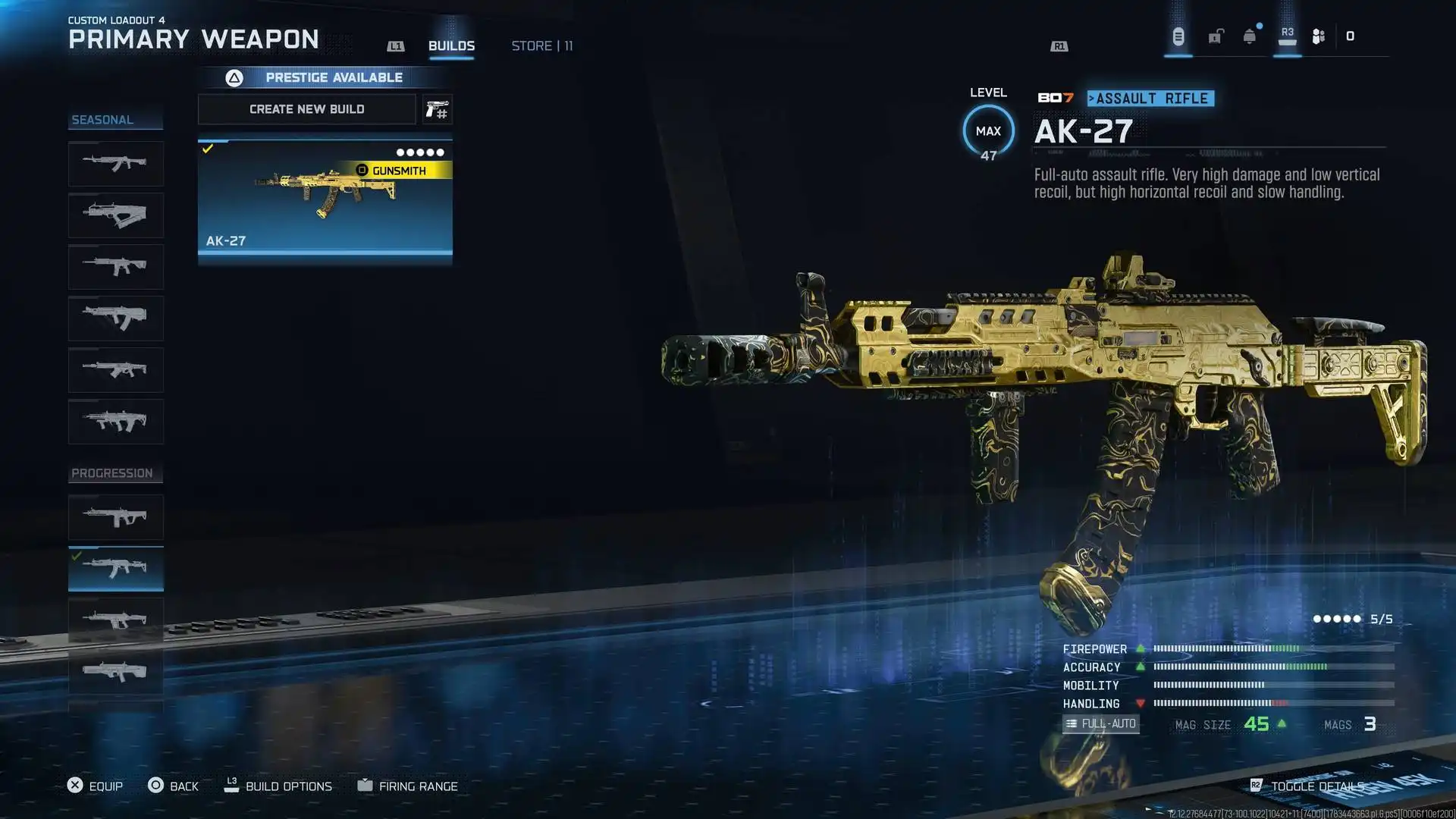 Warzone / BO7 Level 55 Rank Ready 6 Guns Max Carbon, Ak27, Peacekeeper, Ryden, Rev46, Mk35 Maxed Full Access Instant delivery