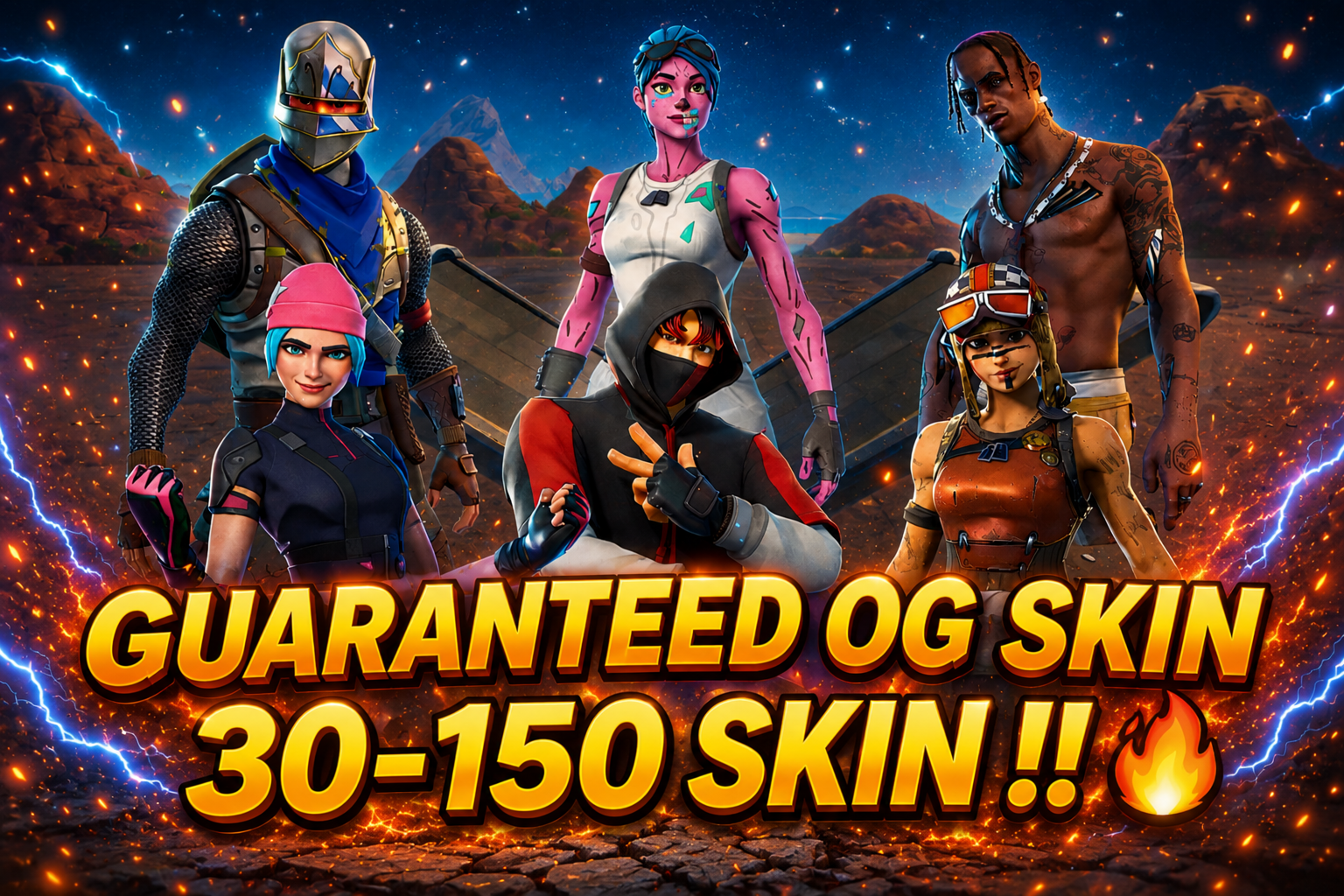 [PC/PSN/XBOX] حساب OG 30-150 سكن Travis Scott OG STW Black Knight Ikonik OG Ghoul Trooper