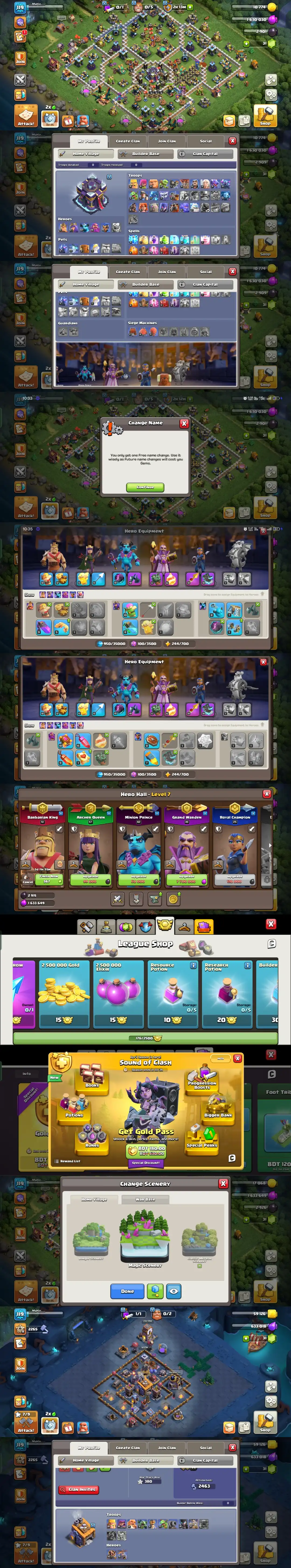 🔥 A27→TH15 ➤XP119 ➤BK51⎯AQ57⎯GW36⎯MP42⎯RC25 ➤5× Epic EQ ➤Good Builder Base ➤NC AVL ➤💎 Link to Buyer Email 📧 ➤⚡Instant Delivery