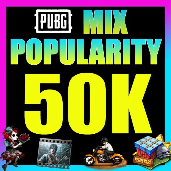 50K [50 000] MIX POPULARITÉ 🔥 PUBG Mobile 🔖 RÉDUCTION⚡️ Livraison super rapide