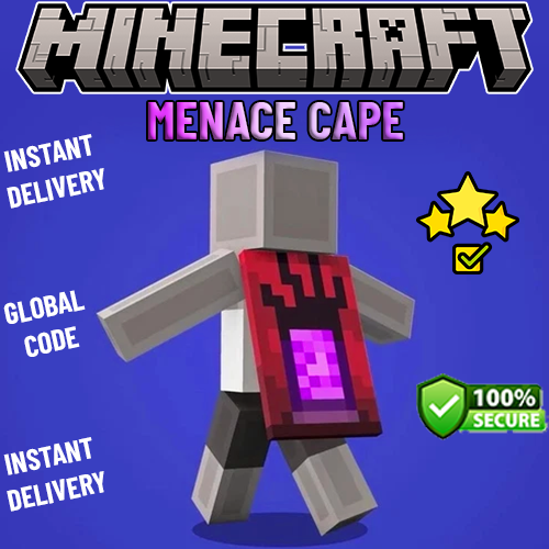 Minecraft Menace Cape Clave / Código / Global (Minecraft Java y Bedrock Edition) Entrega Rápida