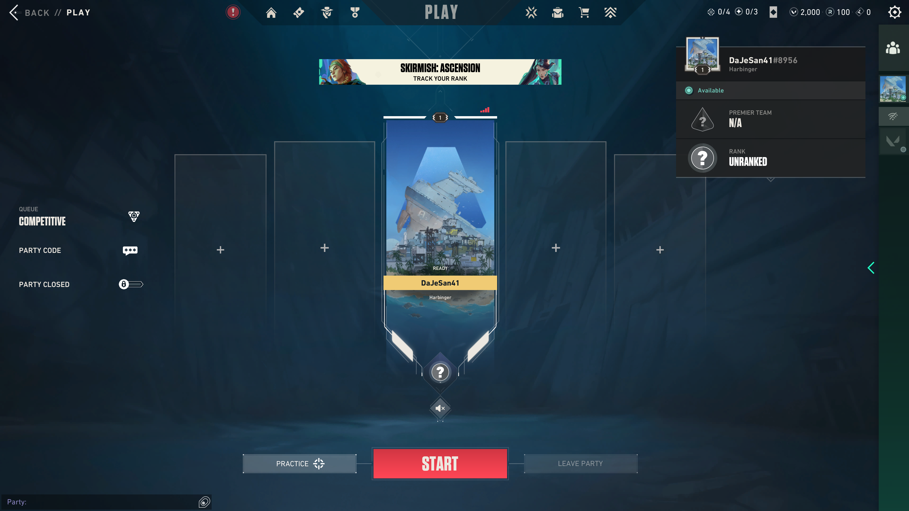 Valorant - rank ready - EU - 0 Skins
