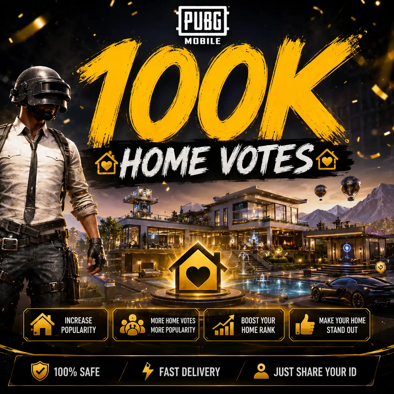 PUBG MOBILE – 100K Voti Casa