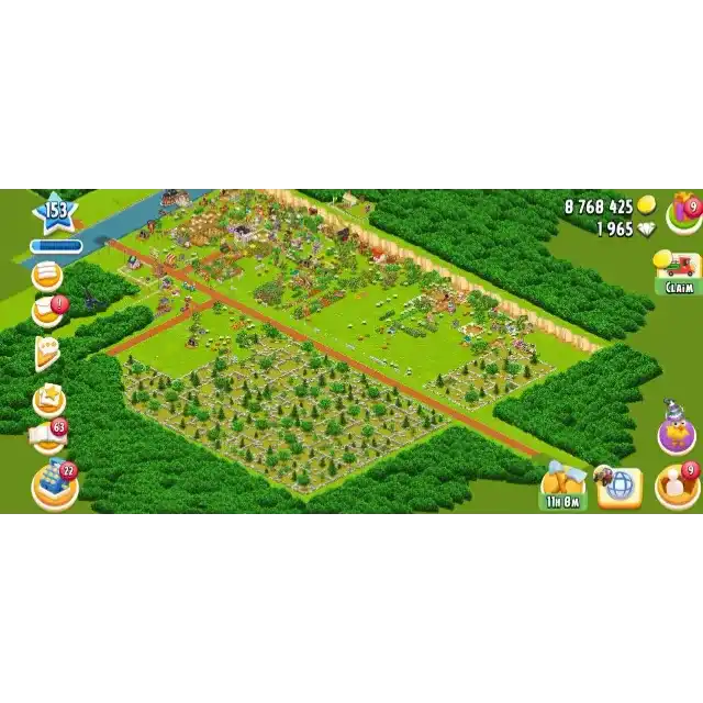 Hay Day Magas Szintű Farm (142–158) | 10K Tároló | 3000 Silo | Endgame Fiók