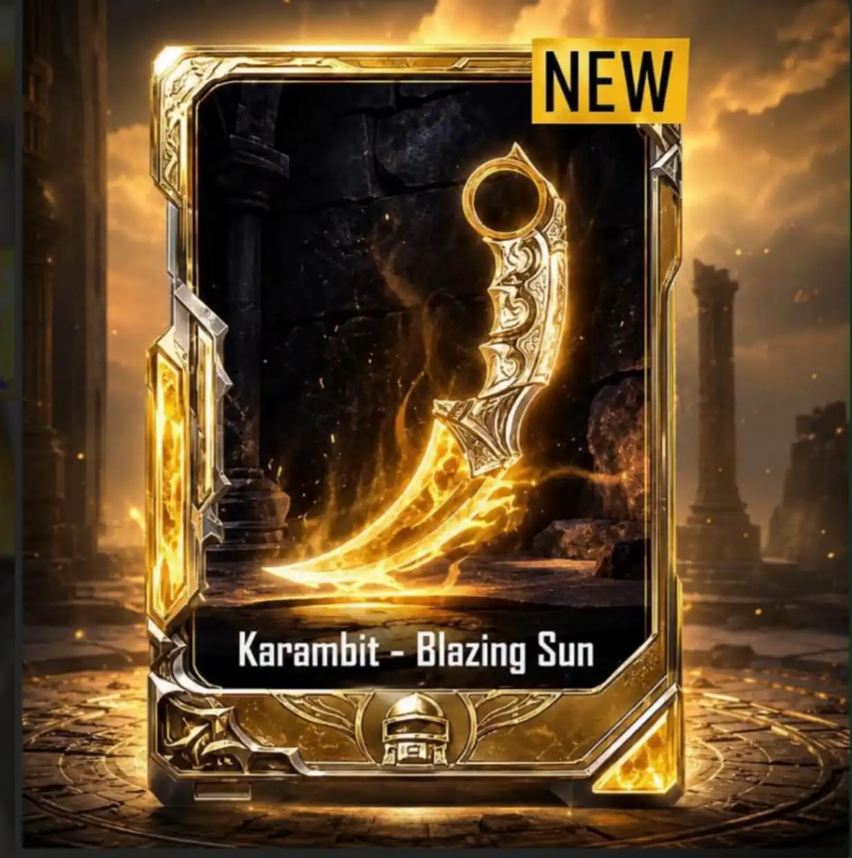 KARAMBIT - Blazing Sun Messer-Skin-Karte Anforderungen: - Im Spiel befreunden - Sofortige Lieferung