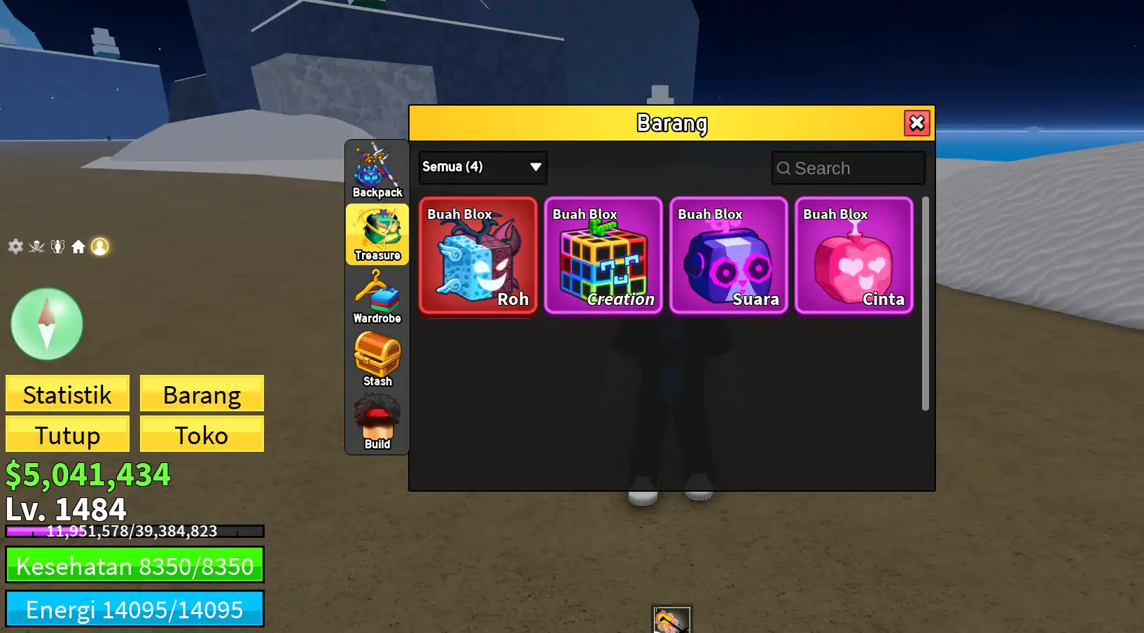 Account Bloxfruit + Frutto mitico (Conservato)