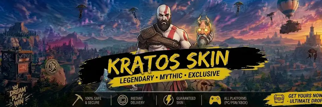100% Konto mit Kratos +50 weitere Skins