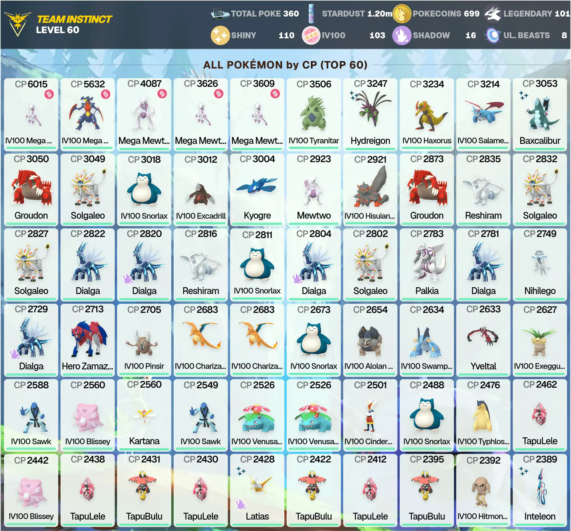 IV100 MEGA Mewtwo Y 6K •IV100 MEGA Garchomp 5.6K •Legendary:101 •Shiny:110 •Hundo:103 •Shiny:Latias,Palkia •[CNL] •PG-KERQJ