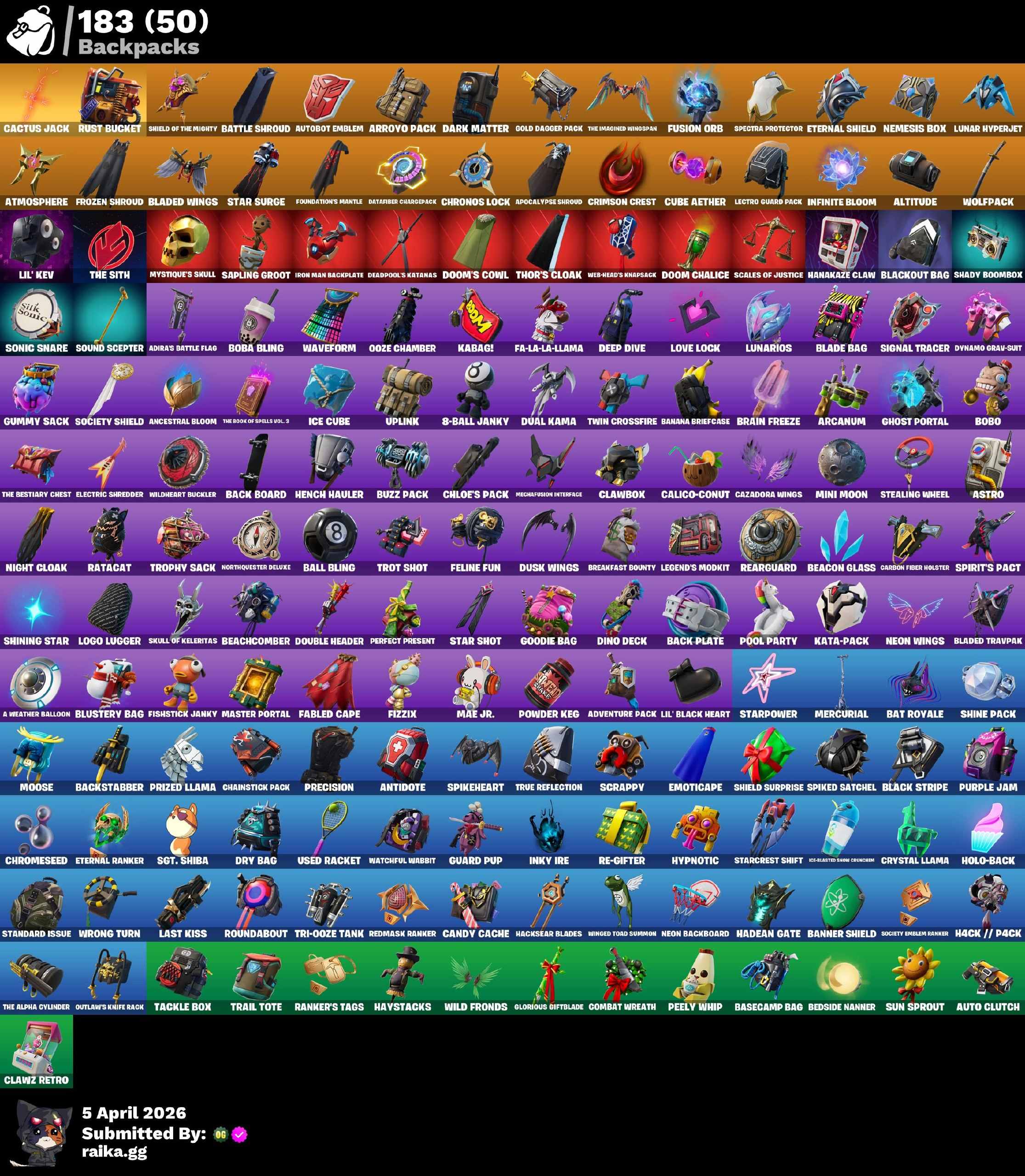 PC/Xbox/Nintendo 185 skins Travis Scott | Unchained Ramirez | Pitch Patroller | The Reaper | Glow | Take The L | Elite Agent | Gold Brutus | Gold Mida