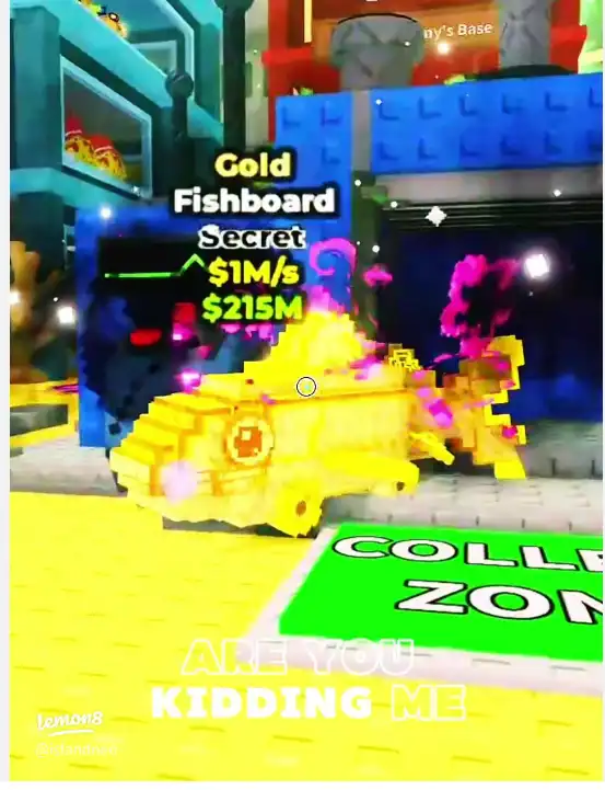 Gold Fishboard | SECRET | Steal a Brainrot Roblox | Consegna veloce