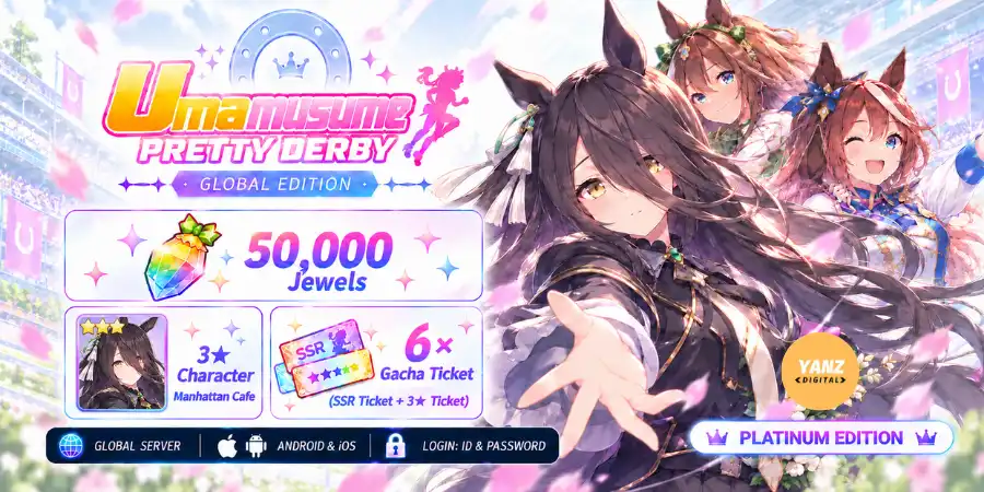 Account Umamusume  | 50000 Jewels + Manhattan Cafe + 6 Ticket
