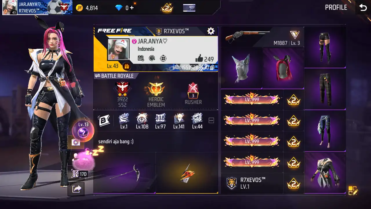 F27|LV43|MAG-7 SHADOW ROGUE|GROZA PHANTOM PREDATOR|SOIREE LADY BUNDLE|ACCESSO COMPLETO GOOGLE