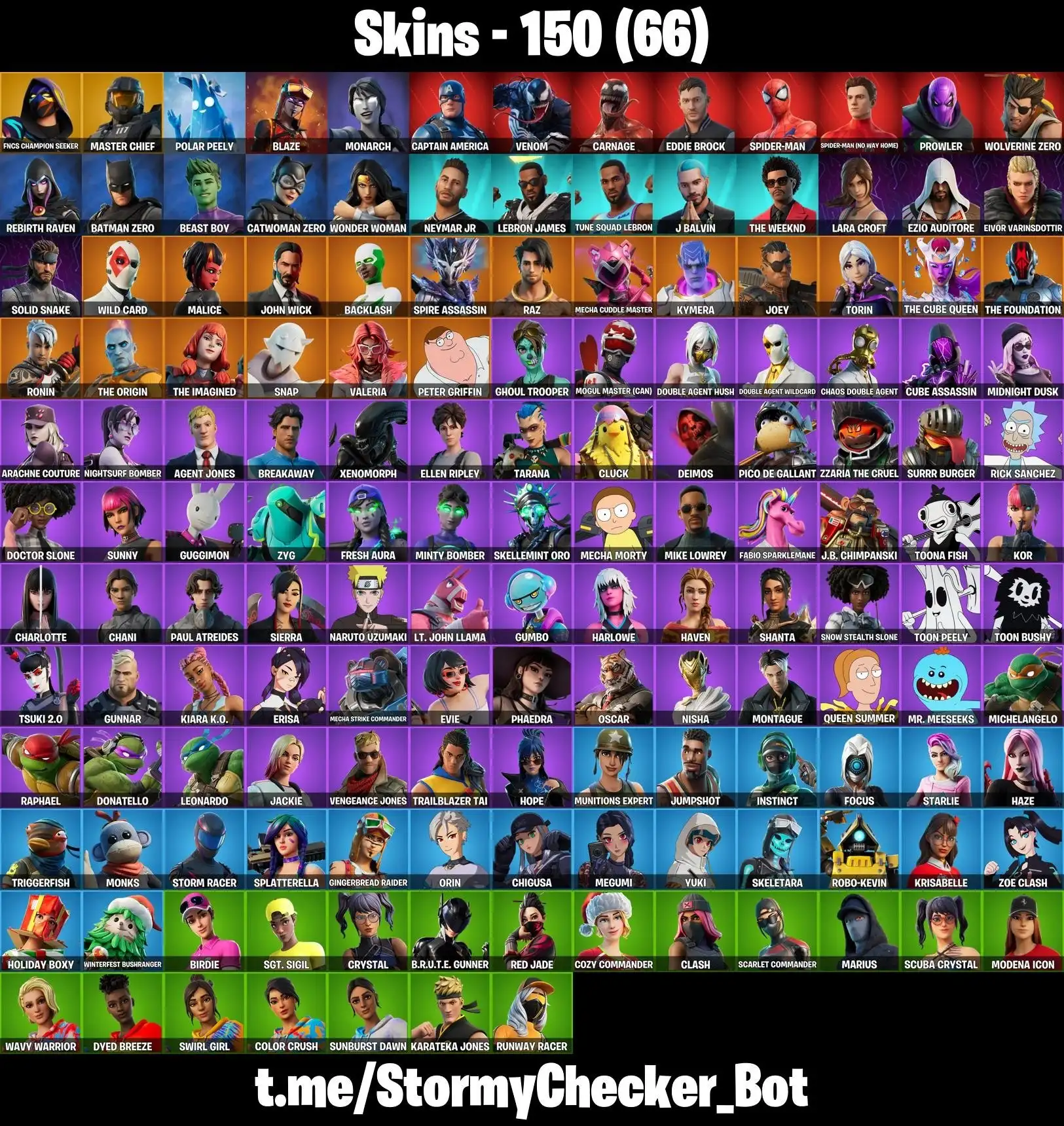 150 Skins ⭐ The Weeknd ⭐ J Balvin ⭐ Batman Zero ⭐ Catwoman Zero ⭐ Beast Boy ⭐ Wolverine Zero ⭐ Naruto Uzumaki ⭐ Bacchetta Stellare ⭐ Candy Axe ⭐ Hit It ⭐ FA