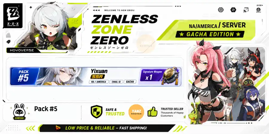 [Na] 新手账号 Zenless Zone Zero | + NA伊轩 + 专属武器 | 套装#5
