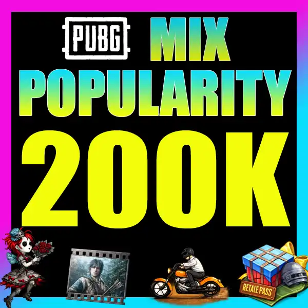 200K [200 000] MIX POPULARITÉ 🔥 PUBG Mobile 🔖 RÉDUCTION⚡️ Livraison super rapide