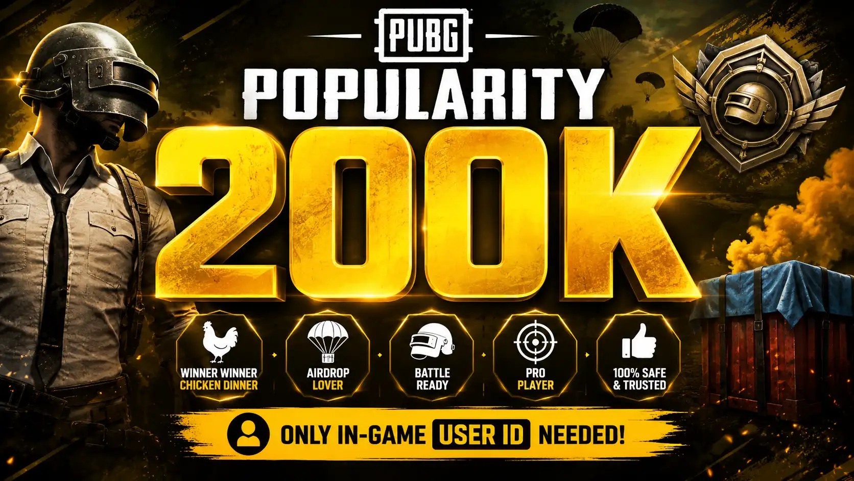 (MIX POPULARITY — 200K) — JUST IN GAME ID NEEDED