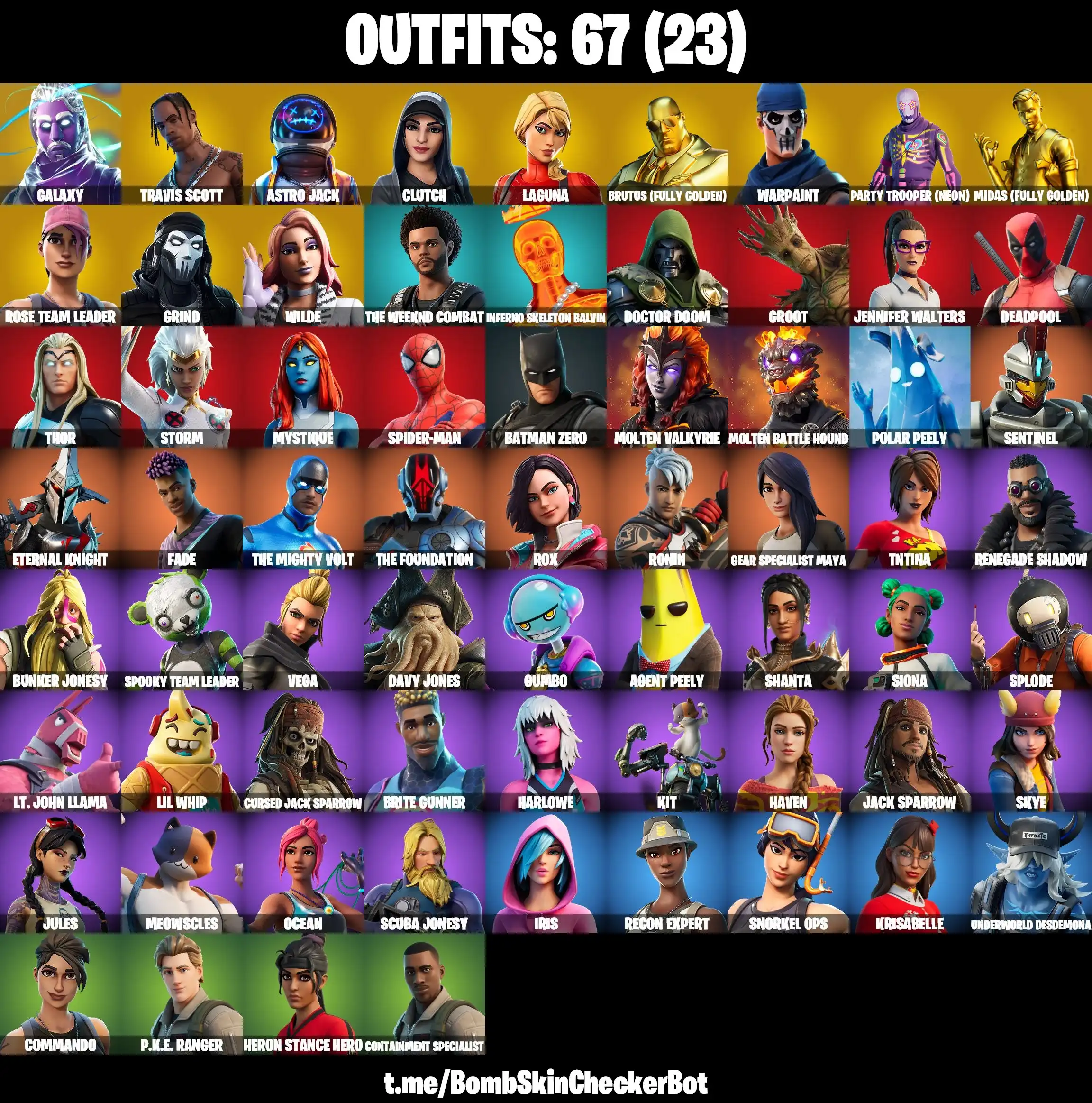 [PC/PSN/Xbox/Nintendo] 67 skin | OG STW | Galaxy | Travis Scott | Astro Jack | Mida Dorato | Bruto Dorato | Specialista Equipaggiamento Maya | Cavaliere Eterno | Sen