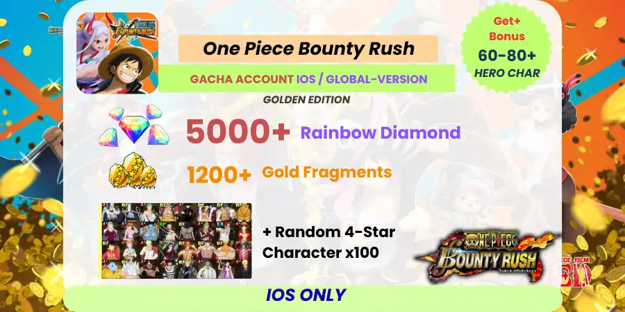 [Global ios] Account 4Stars Char x100 + Diamonds 5000 + Fragments 1200+ | Golden Edition