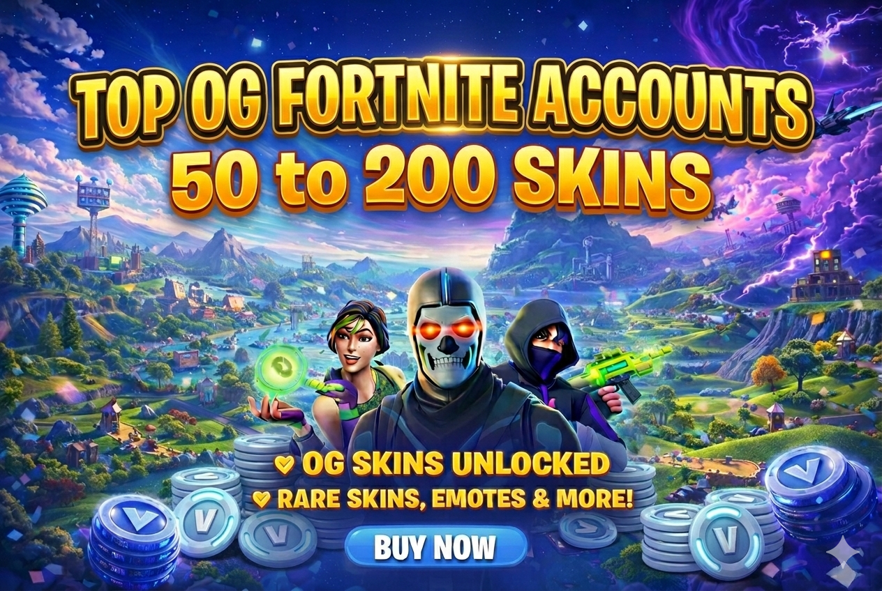 CHEAP OG STACKED Fortnite Account 50 to 200 RARE & EXCLUSIVE Skins Black Knight Renegade Raider Galaxy IKONIK Travis Scott