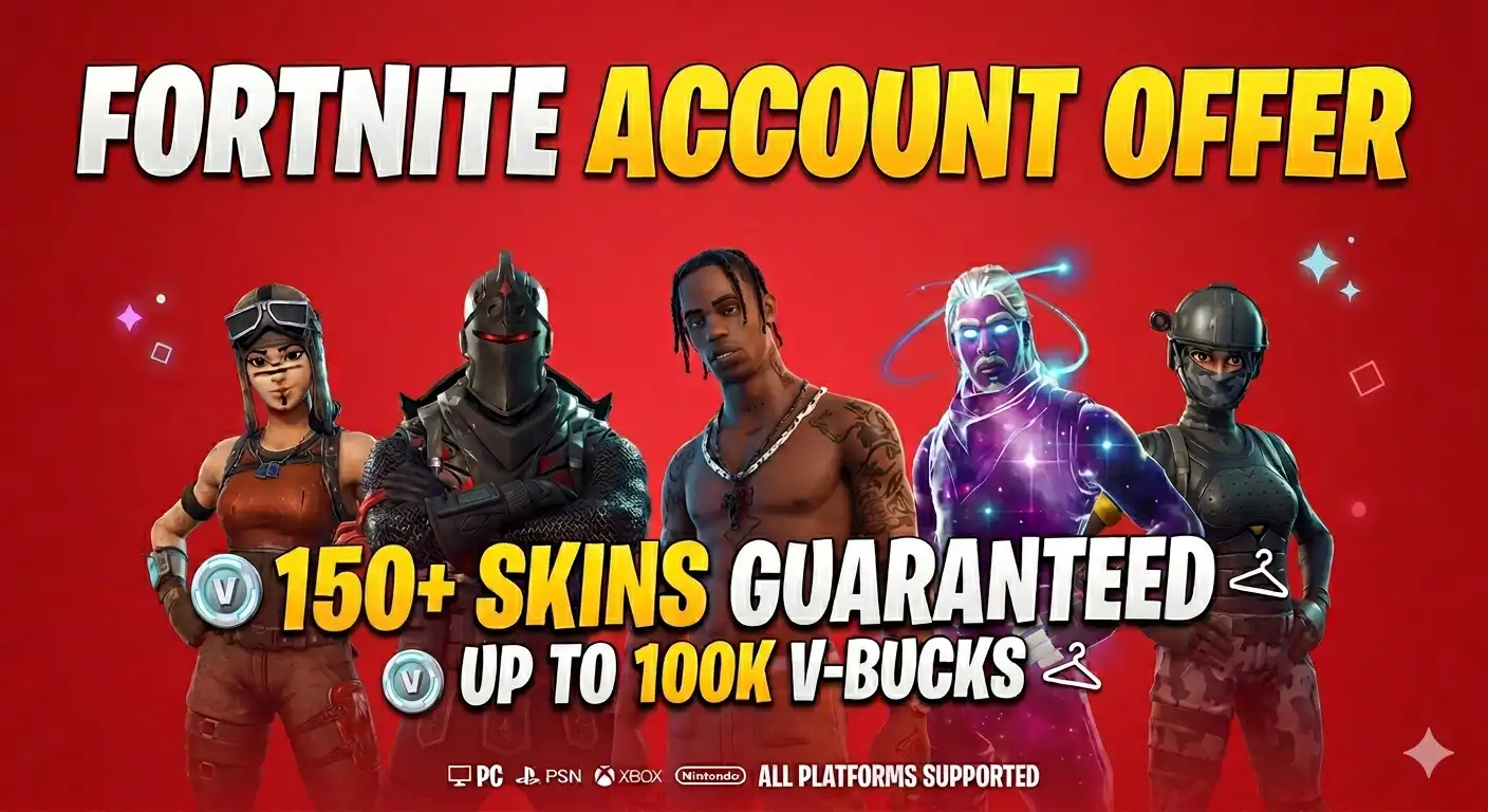 Cuenta Fortnite | 500-100K V-BUCKS y [150+ SKINS] Garantizado | ACCESO TOTAL