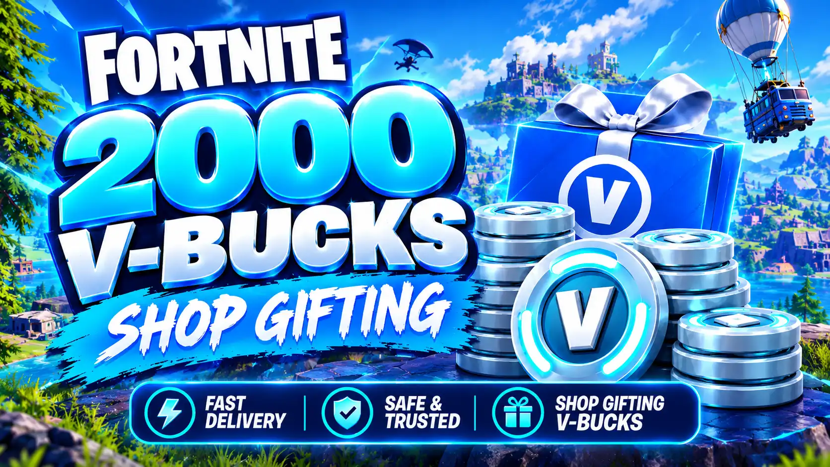 Fortnite 2000 V-Bucks Shop Pamimigay