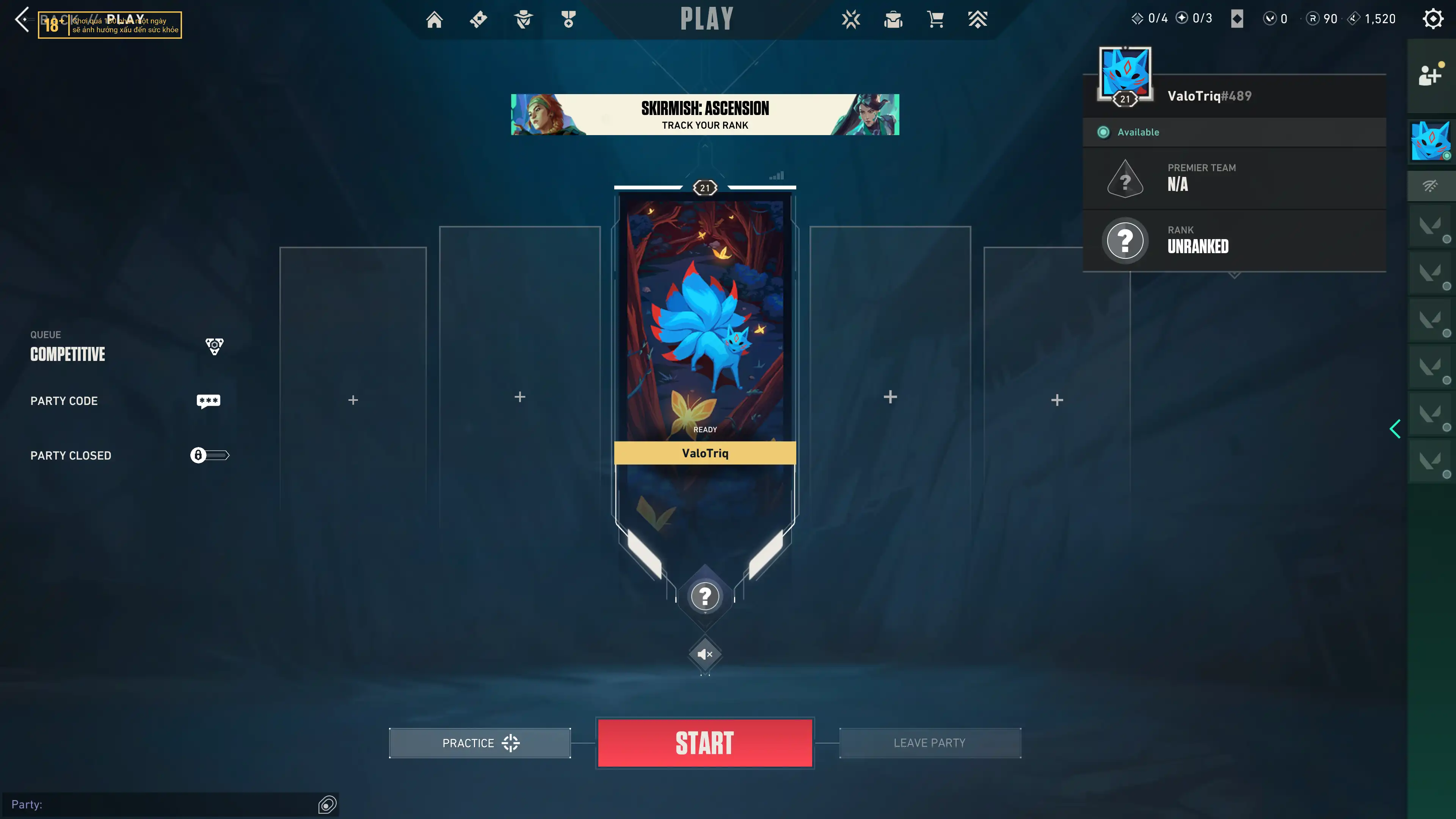 Valorant - rank klaar - AP - 0 skins