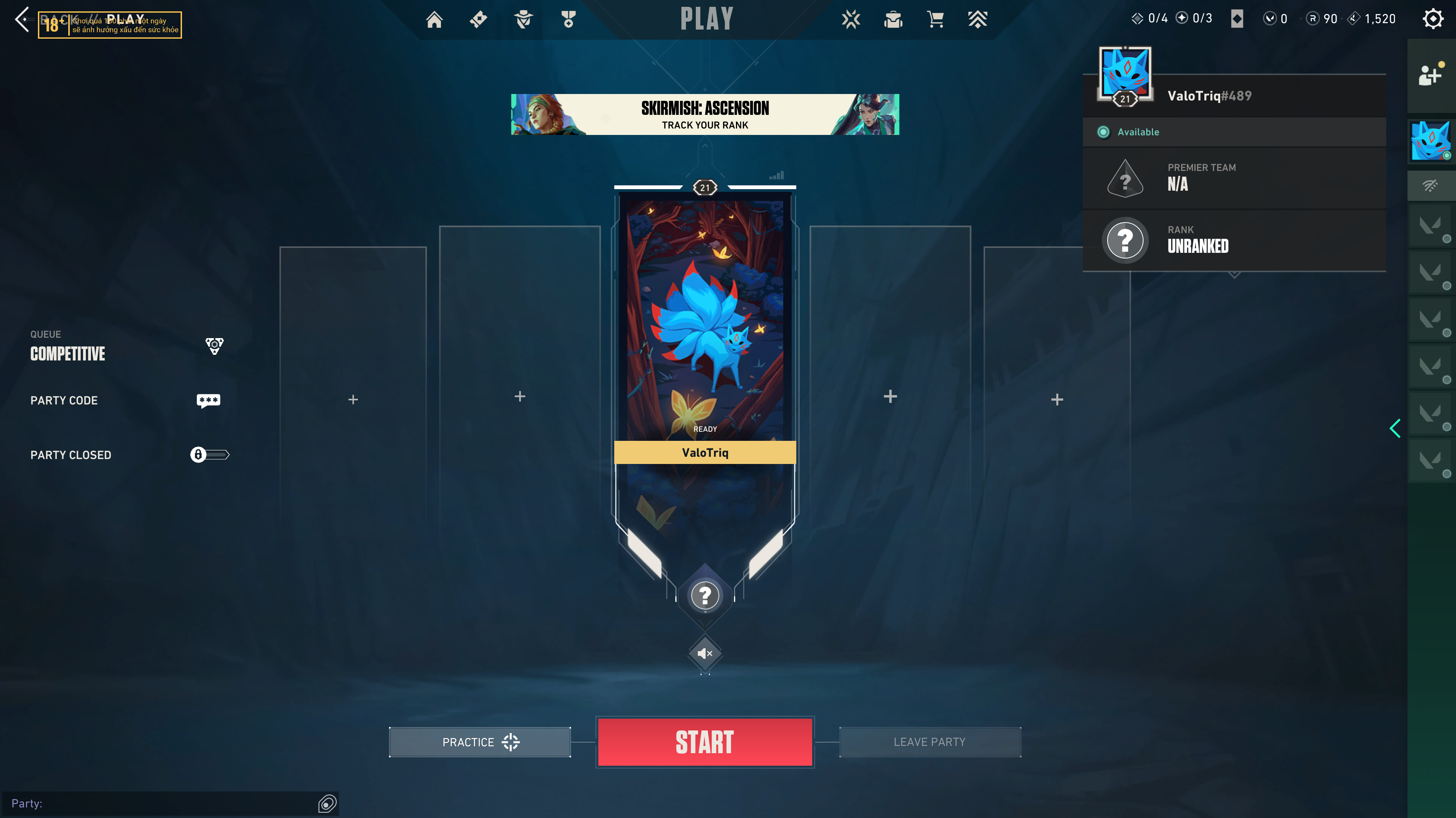 Valorant - rank ready - AP - 0 Skins