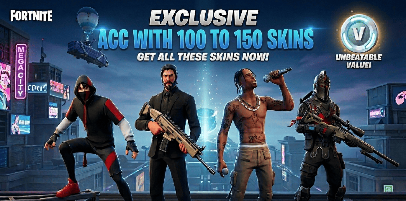 [PSN/XBOX/PC] 100-150款皮肤 含Travis Scott、Black Knight、Ikonik、The Reaper、Kratos、Take The L（及更多）