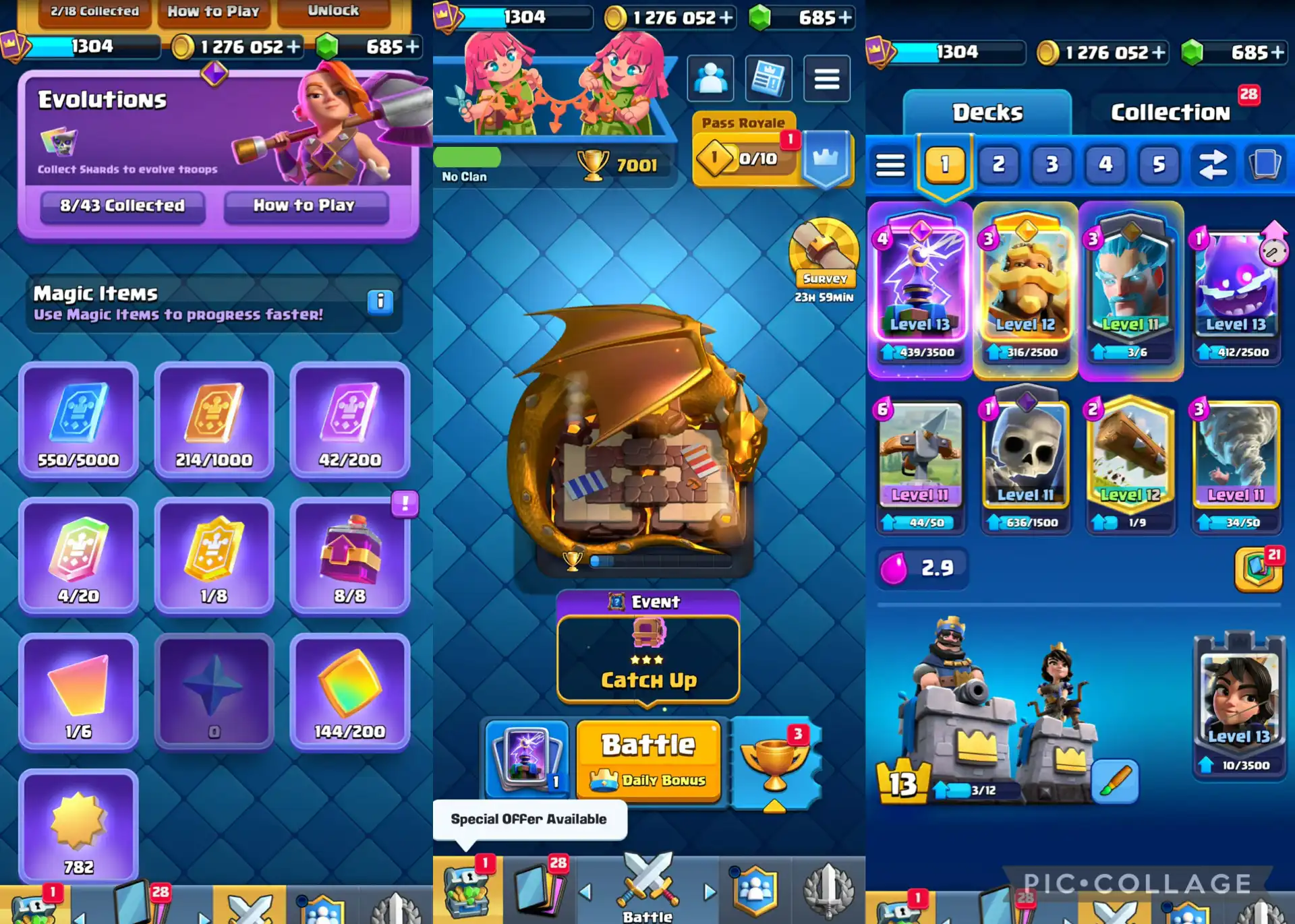 🔥 STUFE 37 | 🏆 7K TROPHÄEN | ⚡ 8 ENTWICKLUNGEN | 👑 2 HELDEN | 🃏 119 KARTEN FREIGESCHALTET | 🏰 KT13 | 🎭 40 EMOTES