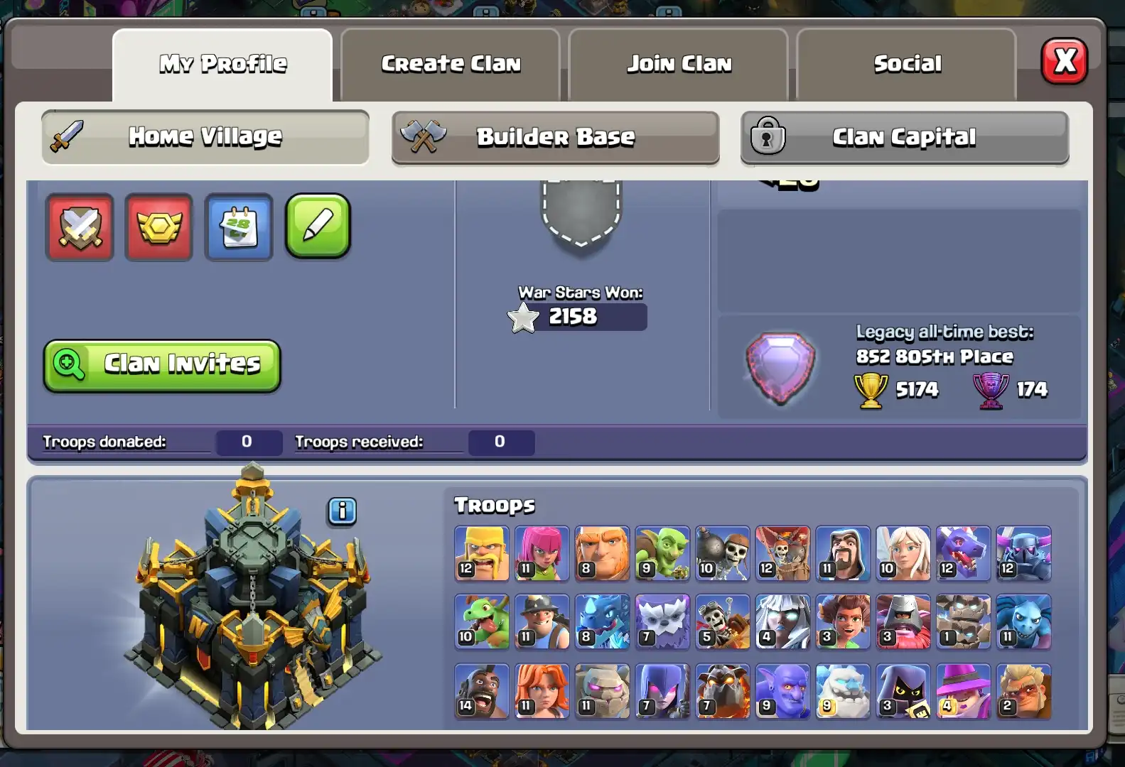 🔰RKY44🔰TH17✦EXP 234⚔️HERO 99•100•60•75•50•4=Change Name Ready