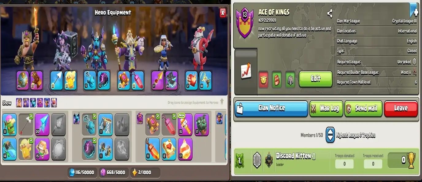 🔰SKTN🔰TH17✦EXP 226⚔️HERO 79•88•73•63•50•5=Level 13 Clan Bonus
