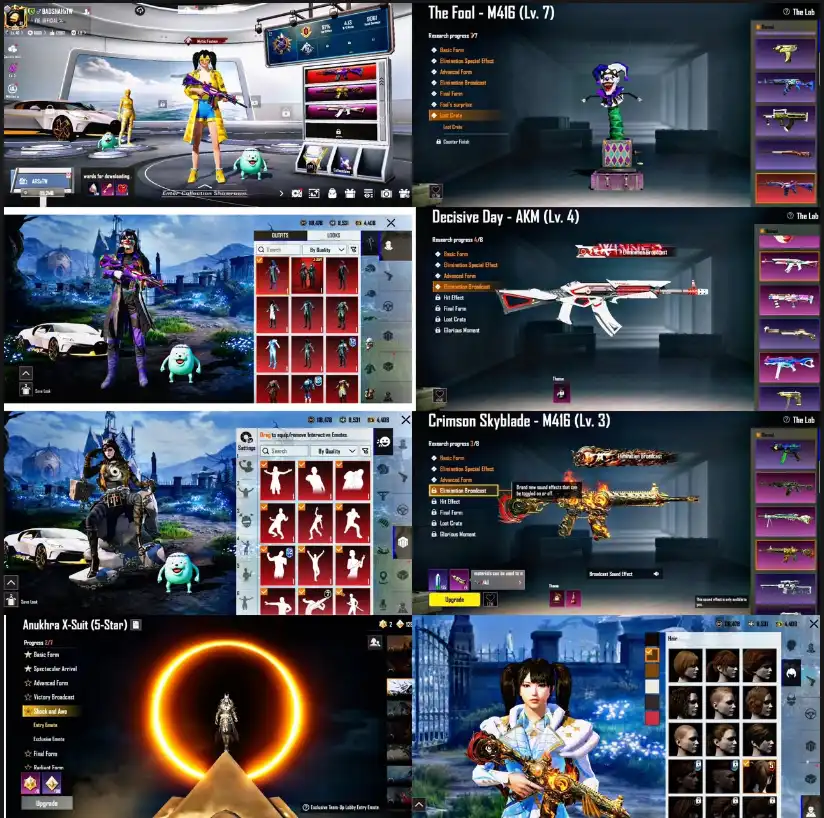144 MYTHIC | YELLOW MUMMY | ANUKHRA 2 STAR | M416 FOOL LV7 | BUGATTI BOLIDE | 26 GUNLAB