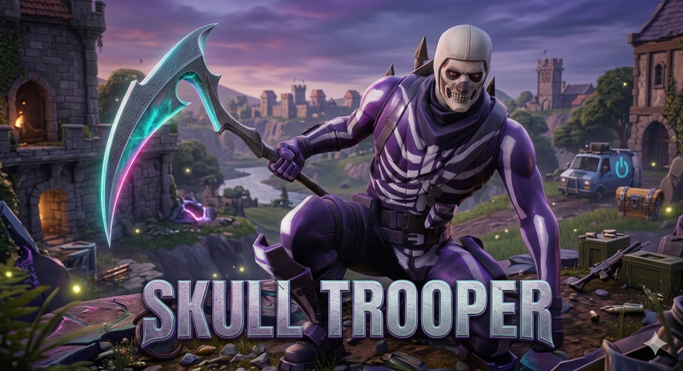 บัญชี (PSN / XBOX / PC) พร้อม Skull Trooper + สกินมากกว่า 50 แบบ | OG STW | รวมอีโมทพิเศษและขวานหายาก