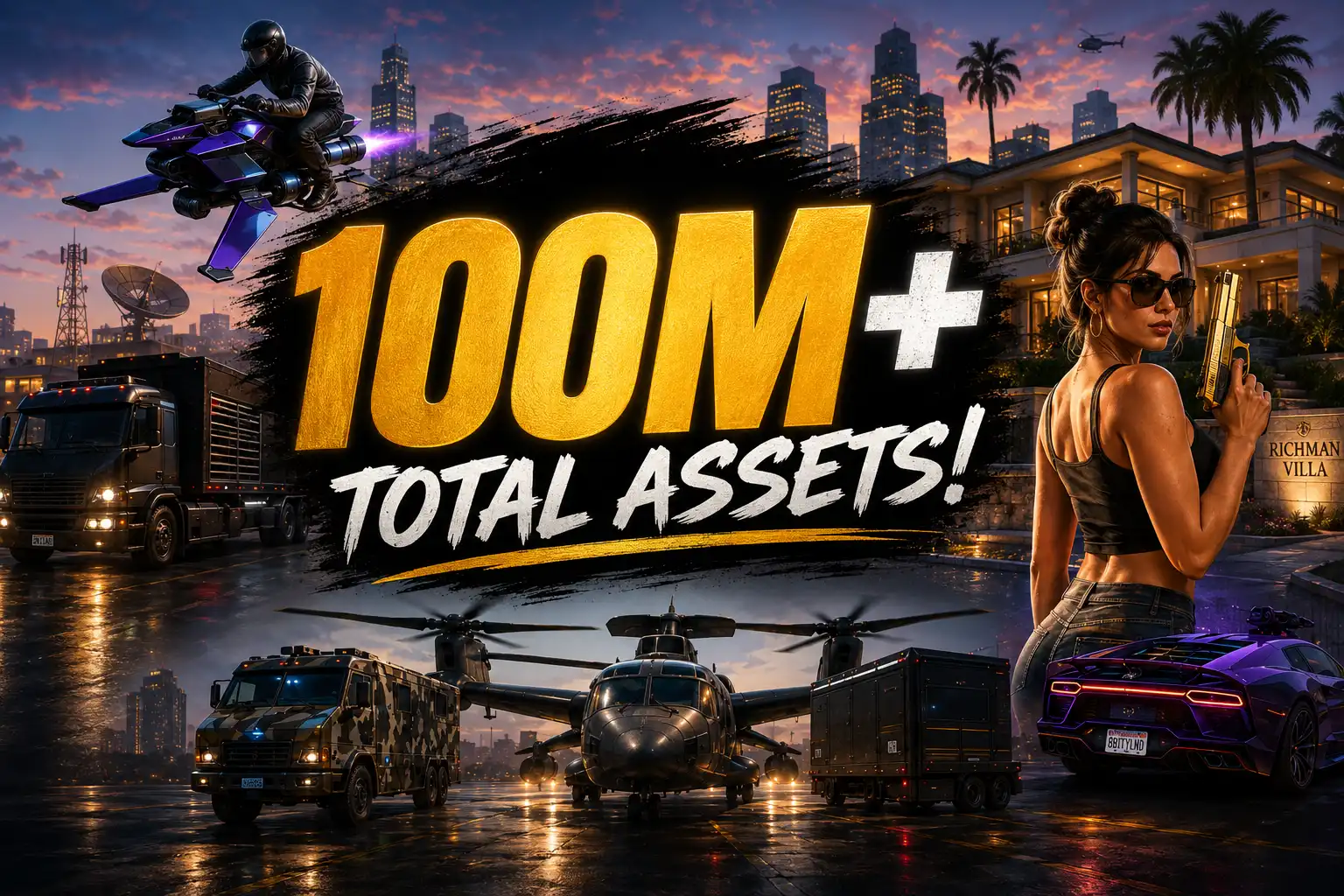 💰 100M+ ♥️ | 22M+ نقود خالصة 💵 | Oppressor MK2 🏍️ | Terrorbyte والمزيد! 🔥100M و 22M نقود خالصة | وصول كامل 🔓