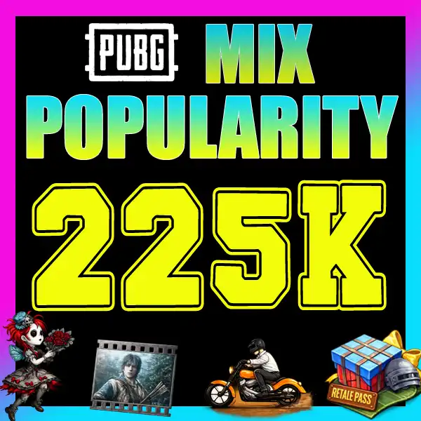 225K [225 000] VEGYES NÉPSZERŰSÉG — CSAK JÁTÉK ID SZÜKSÉGES🔥 GYORS SZÁLLÍTÁS