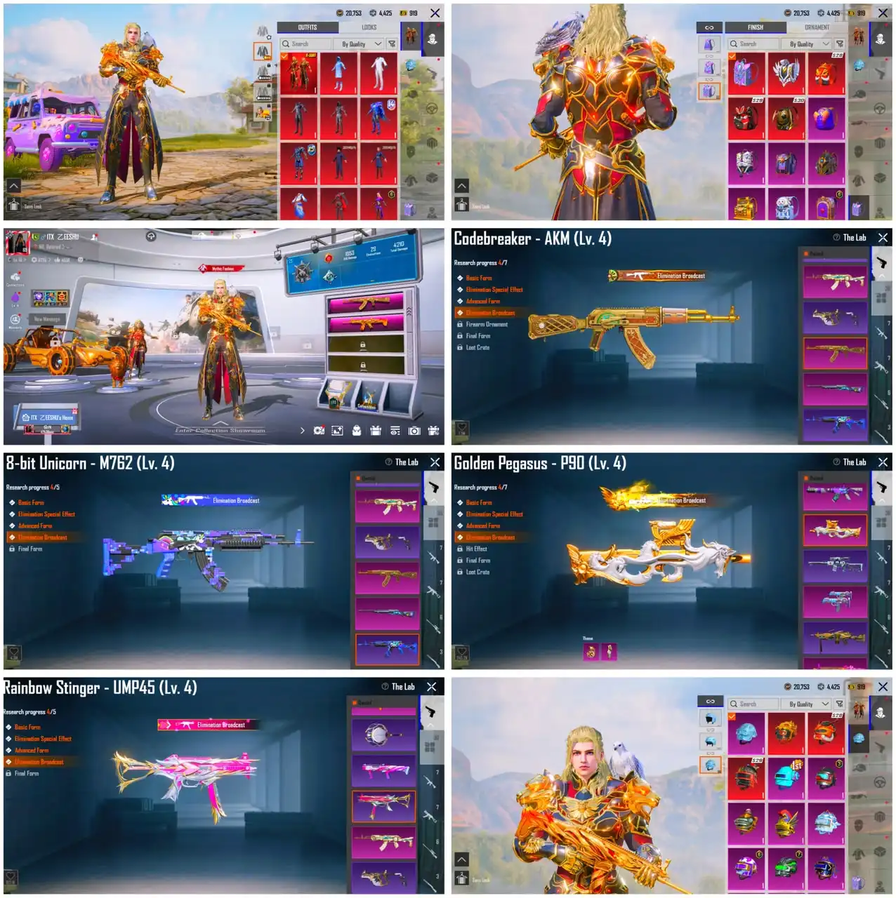👑 IGNIS X-SUIT LVL 3 ⭐⭐⭐ | 🧊 GLACIER + KILLING MACHINE + SMOOTH HITMAN SETS | 💎 30× GUN LAB — 7× MAX + 4× LVL 4 | 🔫 SCAR-L + DP-28 + SLR MAX