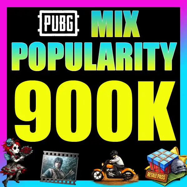 900K [900 000] MIX POPULARITÉ 🔥 PUBG Mobile 🔖 RÉDUCTION⚡️ Livraison super rapide