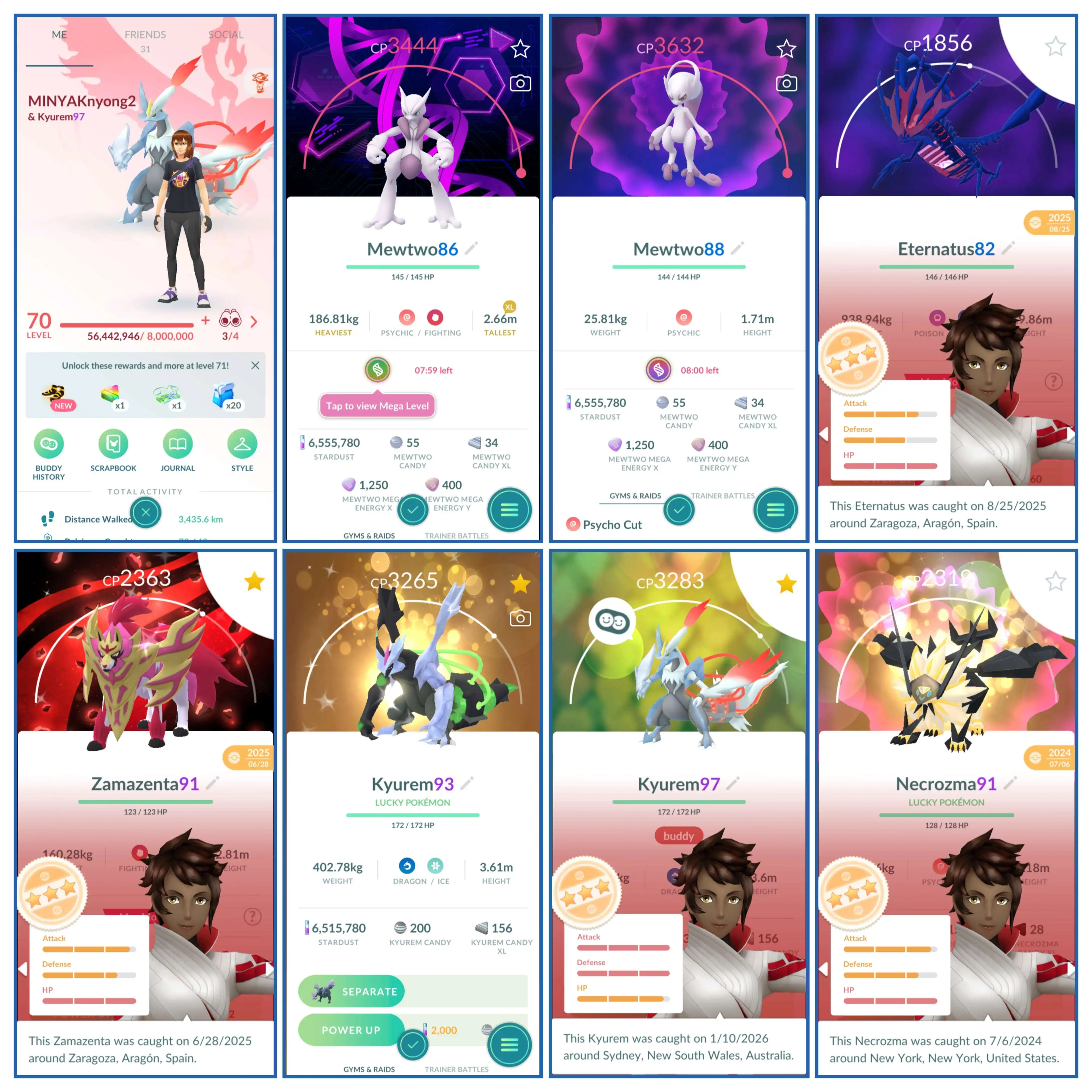 LEVEL 70 | 507 LEGENDARIES - 25 SHINY | PRIMAL GROUDON + PRIMAL KYOGRE | MEGA MEWTWO X + MEGA MEWTWO Y | NECROZMA DW + NECROZMA DM | BLACK KYUREM