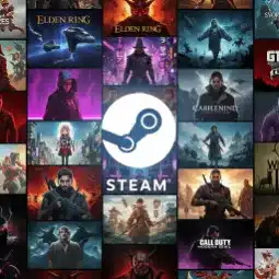 TOP AAA STEAM 599+ Cyberpunk 2077, Red Dead Redemption 2, Série Assassin’s Creed, God of War, COD, GTA V, Elden Ring, Hollow, Arc Raiders