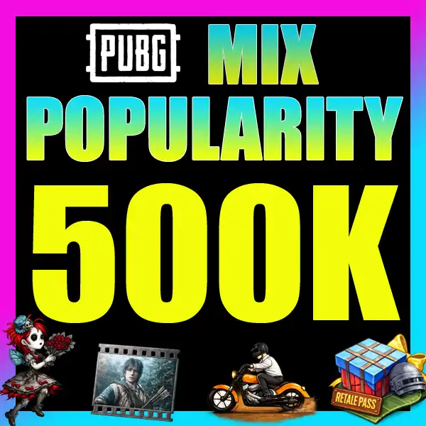 500K [500 000] MIX POPULARITÉ 🔥 PUBG Mobile 🔖 RÉDUCTION⚡️ Livraison super rapide
