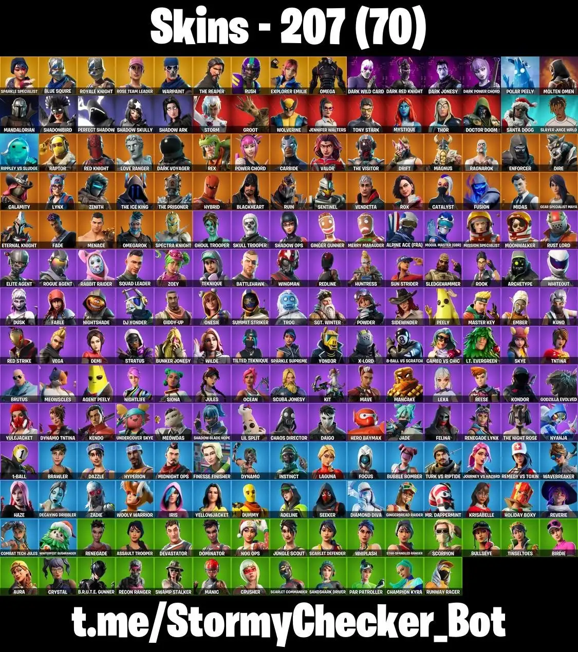 207 Skins ⭐ OG STW Deluxe ⭐ Floss ⭐ Leviathan Axe ⭐ Sparkle Specialist ⭐ The Reaper ⭐ Astroworld Cyclone ⭐ Take the L ⭐ Jabba Switchway ⭐ Hype ⭐ FA
