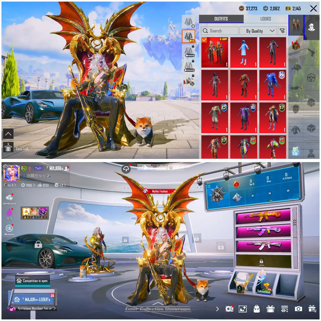 👑 DRAVAN X-SUIT LVL 3 | 🏎️ LOTUS SPORTS CAR | 🔥 M416 CRIMSON LVL 6 | 🎯 AKM + M762 + GROZA + M24 + UMP + DMR KILL MSG | 🏛️ MYTHIC LOBBY | 💎 12× R