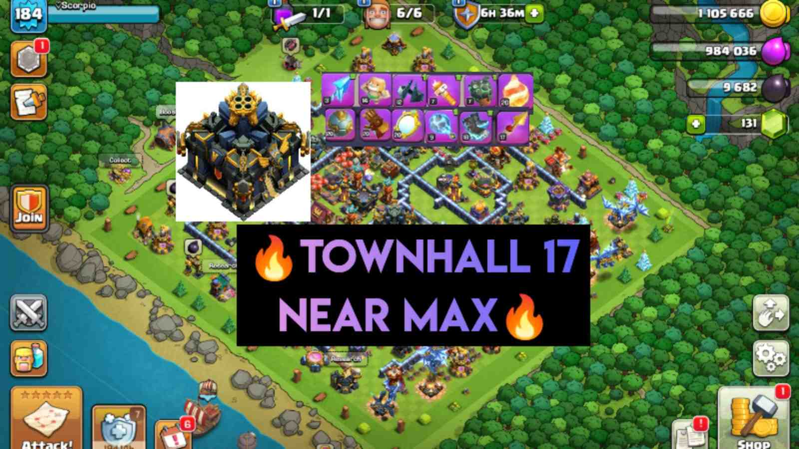 Clash of Clans-TOWNHALL 17 - NEAR MAXED✅ RARE (12+ EPIC EQUIPMENT) HEROES - BK 42, AQ 41, MP 50, GW 31, RC 21 - PREMIUM ACCOUNT LIMITED STOCK