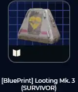 BLUEPRINT - LOOTING MK. 3 (SURVIVOR) - STOCK REALE + CONSEGNA VELOCE